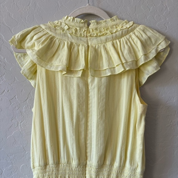 REVOLVE Likely Giordona Butter Yellow A-Line Ruffle Mini Dress Size 2 Coquette - Picture 10 of 12